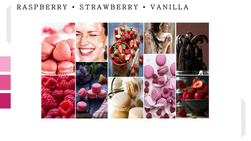 หัวเชื้อน้ําหอมเข้มข้นใส่ครีมอาบน้ำ Raspberry,Strawberry,Vanilla