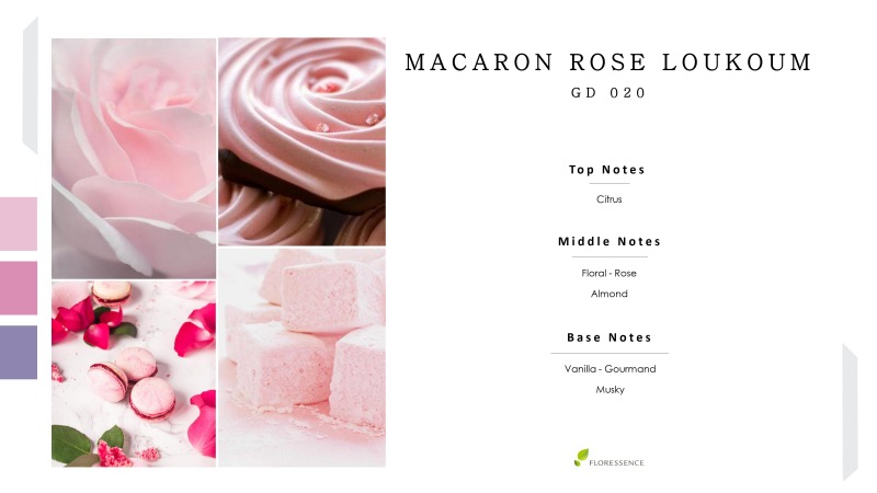 หัวเชื้อน้ําหอมเข้มข้นใส่ครีมอาบน้ำ Macaron Rose Loukoum